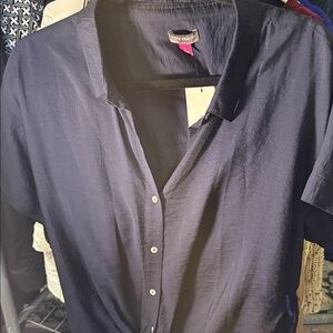Vince Camuto Navy Button Down Shirt